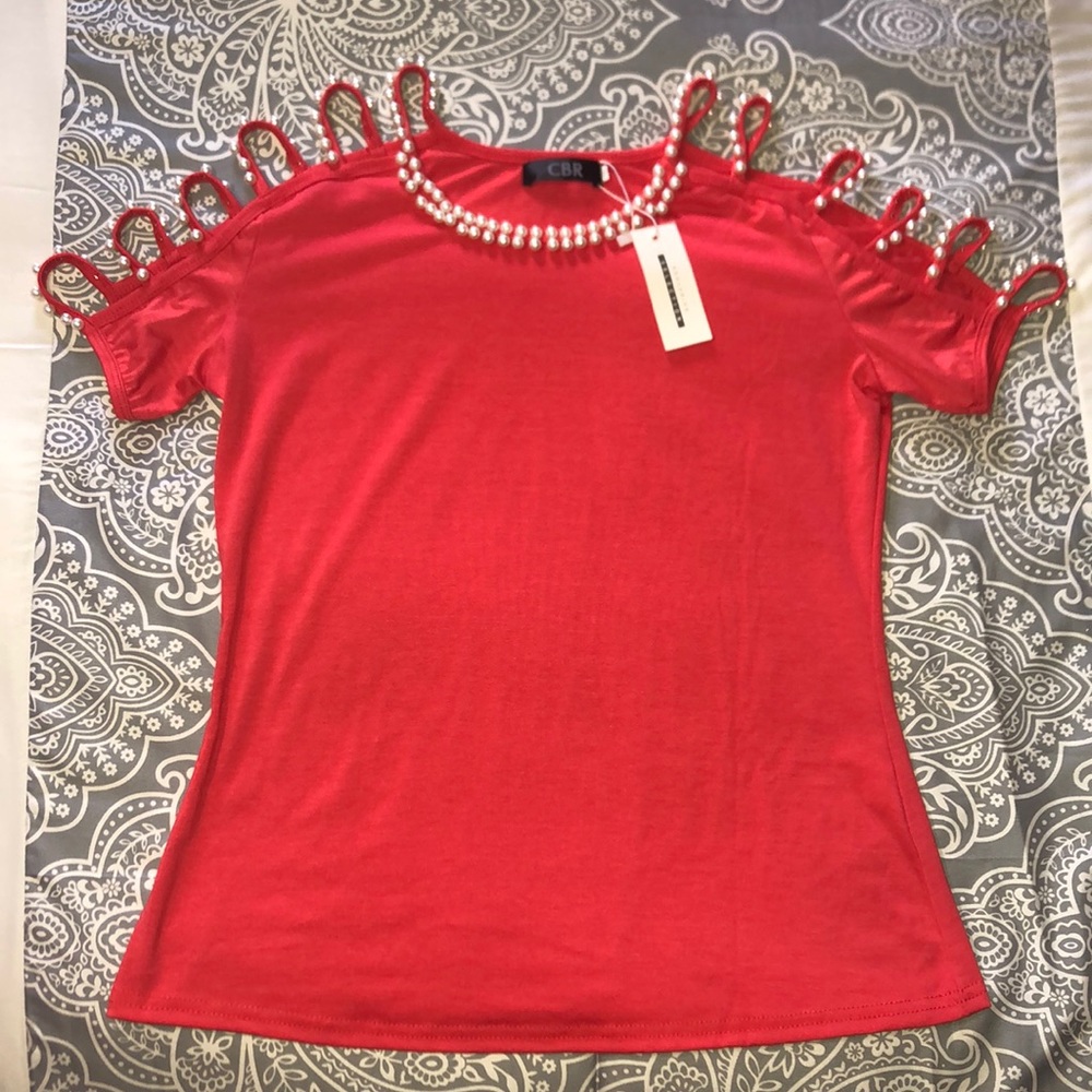 Coral Blouse 🌺 FITS LIKE A MEDIUM/LARGE - Picture 2 of 4